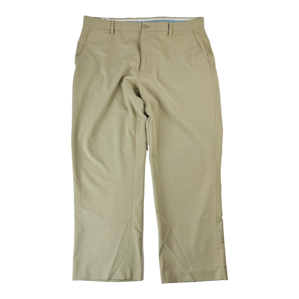 FootJoy FJ Tan Flat Front‎ Polyester Spandex Golf Pants Mens Size 40X30